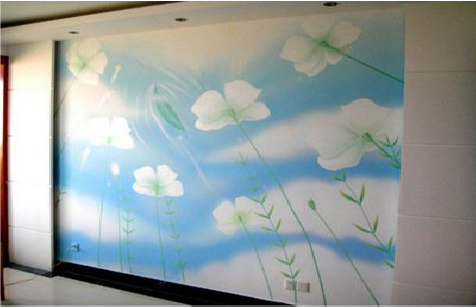 彭泽画墙绘怎么画好白云的蓬松感？