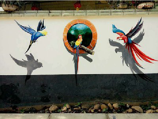 彭泽视觉错位-3D墙绘设计