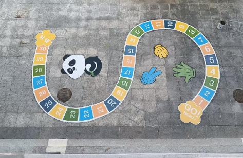 彭泽地面游戏彩绘