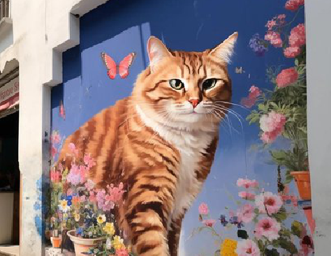 彭泽自己绘制有个性的手绘墙