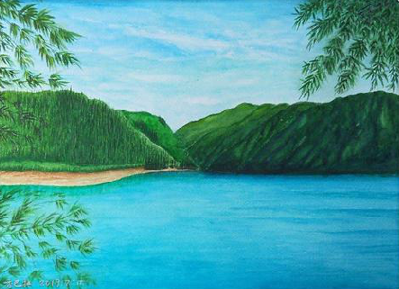 彭泽在墙绘中，如何绘画绿水青山？